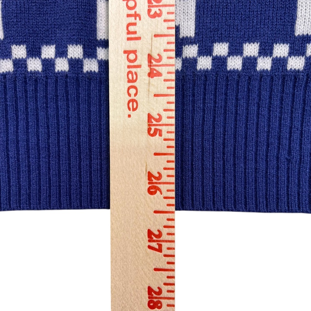 Grey Goose Vodka Ski Resort Sweater Blue Fair Isle Holiday Knit Men's Medium - Picture 6 of 8